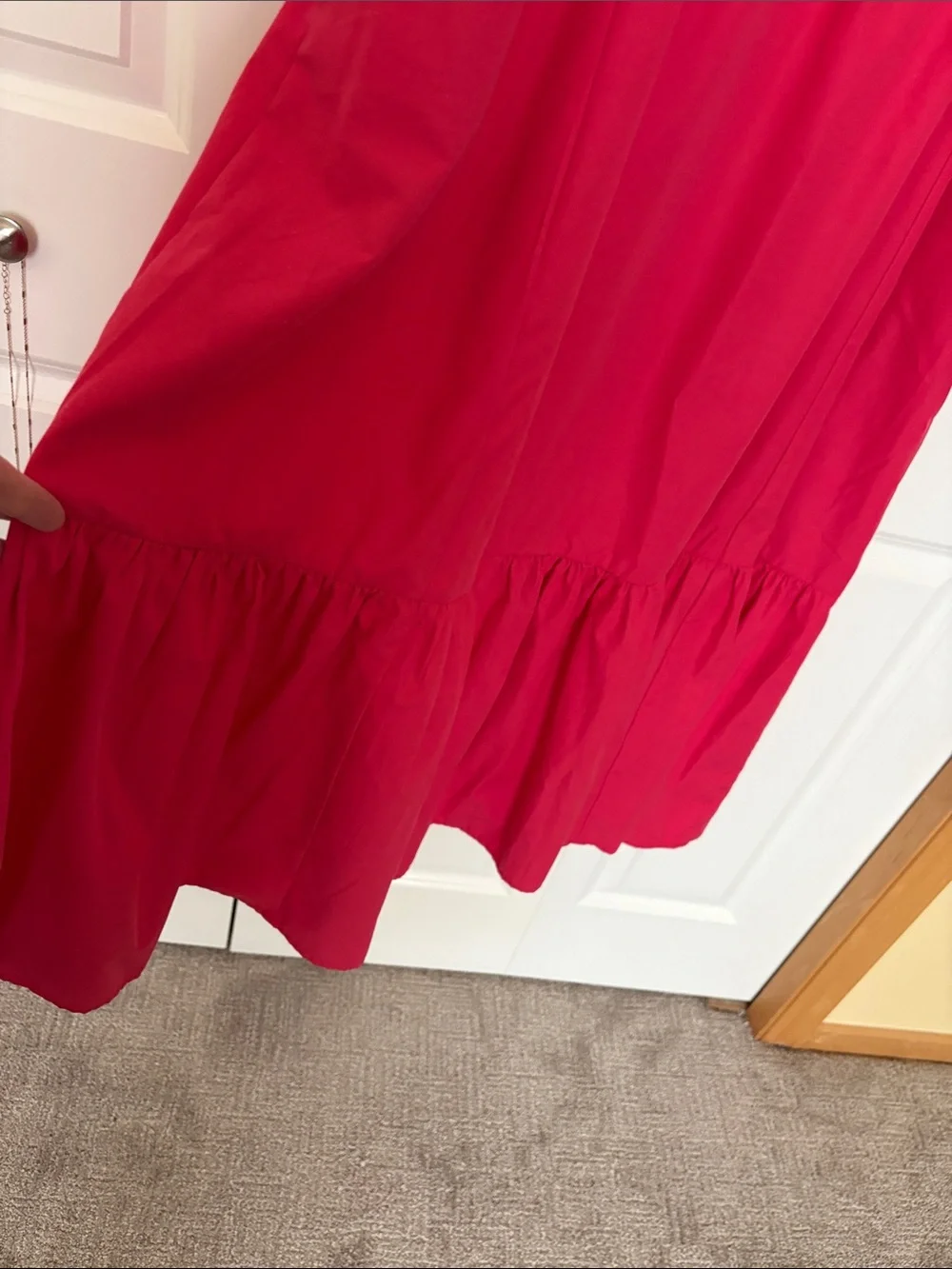 Abercrombie & Fitch Bright Pink Ruffle Sleeve Maxi Dress